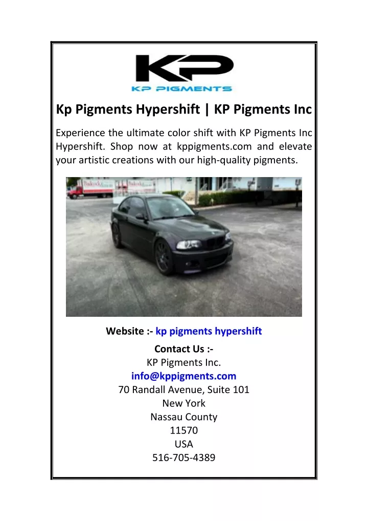 kp pigments hypershift kp pigments inc