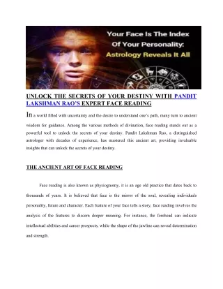 unlock the secrets of your destiny with pandit