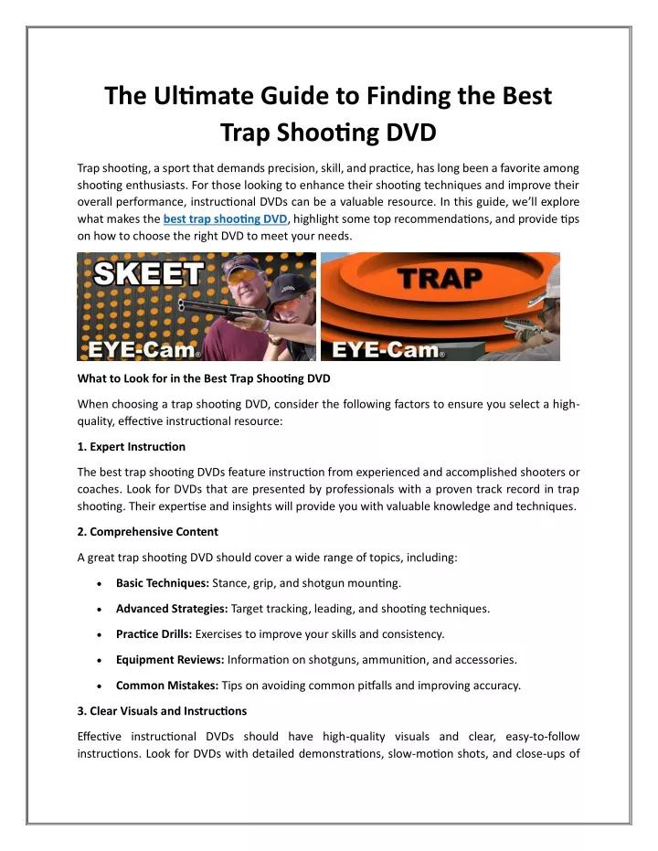 the ultimate guide to finding the best trap