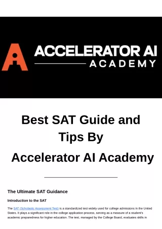 The Ultimate SAT Guidance A Comprehensive 3000-Word Guide