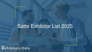 Satte Exhibitor List 2025