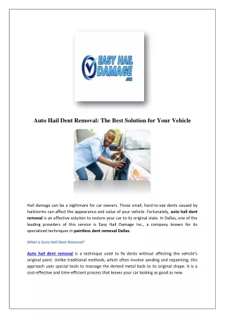 Best Hail Dent Puller | Easy Dent Removal
