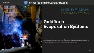 Innovative Solutions in Multiple-Effect Evaporation by Goldfinch