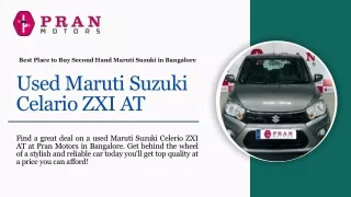 Second Hand Maruti Suzuki in Bangalore | 2nd Hand Cars in Bangalore