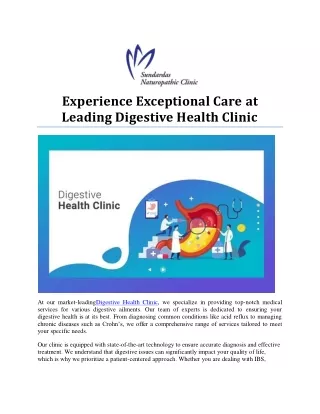 Experience Exceptional Care at Leading Digestive Health Clinic