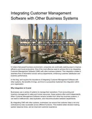integrating customer management software with