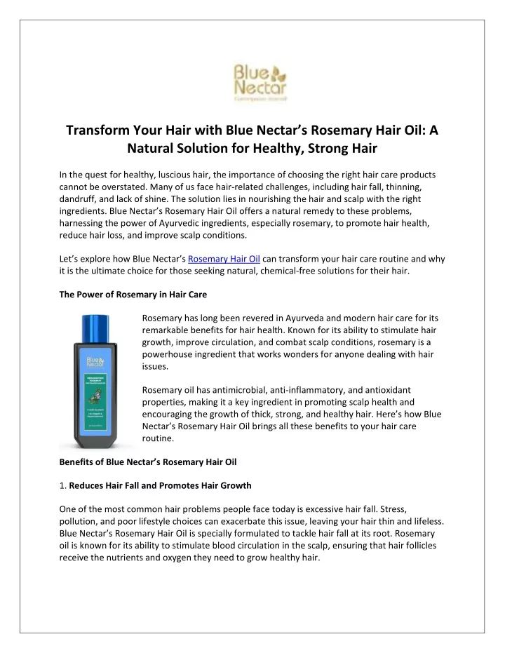 transform your hair with blue nectar s rosemary