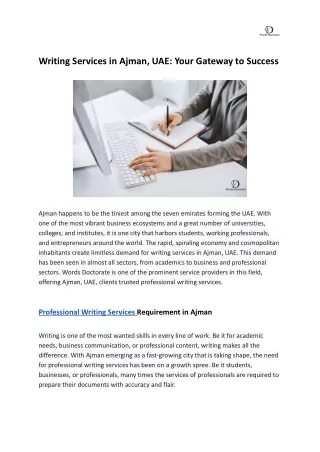 writing services in ajman uae your gateway
