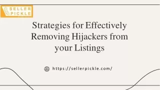 strategies for effectively removing hijackers from your listings