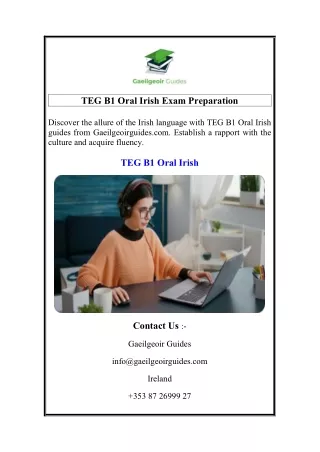 TEG B1 Oral Irish Exam Preparation