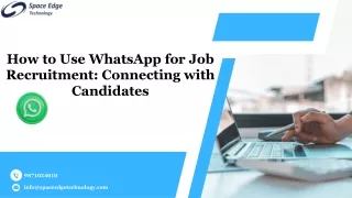 how to use whatsapp for job recruitment