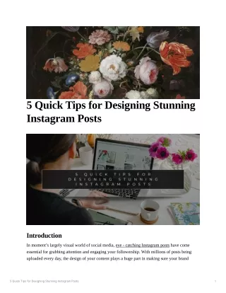 5 Quick Tips for Designing Stunning Instagram Posts