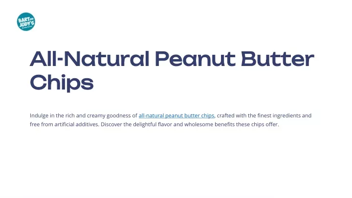 all natural peanut butter chips