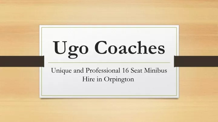 ugo coaches