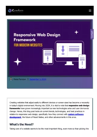 Responsive Web Design Framework for Modern Websites