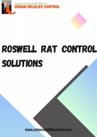 Get Effective Roswell Rat Control Solutions to Protect Your Property