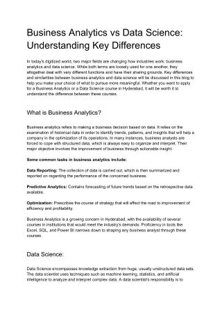 Business Analytics vs Data Science_ Understanding Key Differences