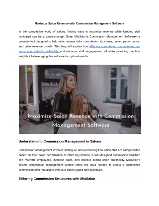 maximize salon revenue with commission management