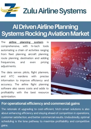 AI Driven Airline Planning Systems Rocking Aviation Market