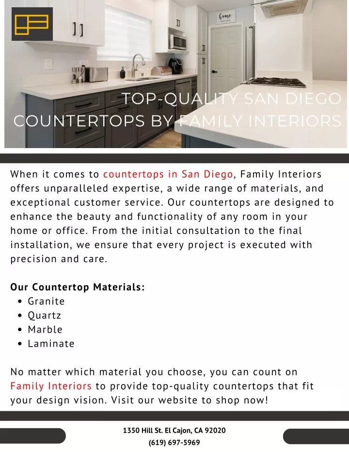 top quality san diego countertops by family