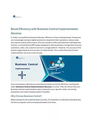 boost efficiency with business central