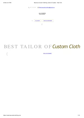 Maximus Custom Clothing _ Suits & Tuxedos - New York