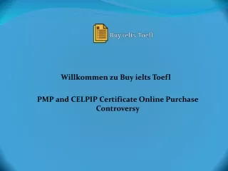 PMP and CELPIP Certificate Online Purchase Controversy