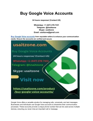 Buy Google Voice Accounts