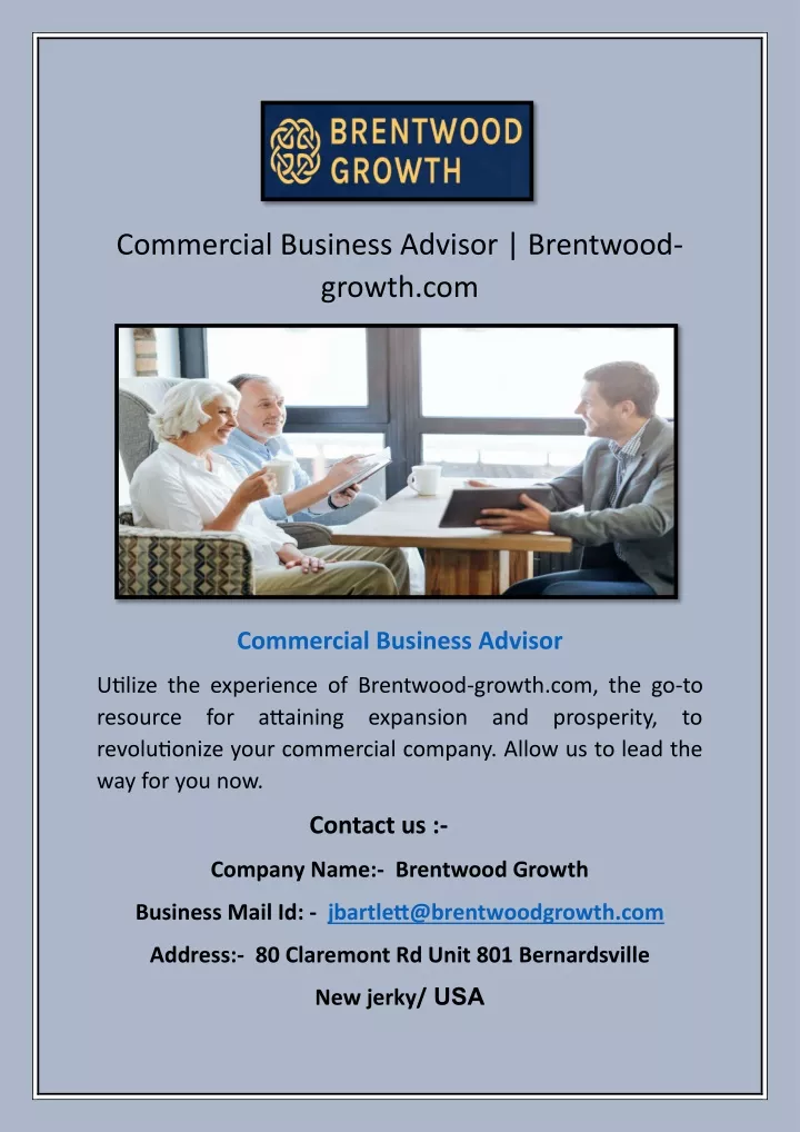 commercial business advisor brentwood growth com