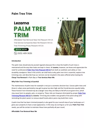 Palm Tree Trim