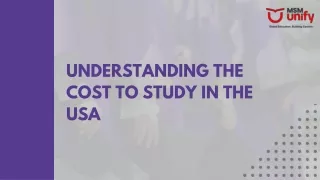Understanding the Cost to Study in the USA