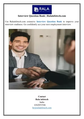 Interview Question Bank | Ralainfotech.com