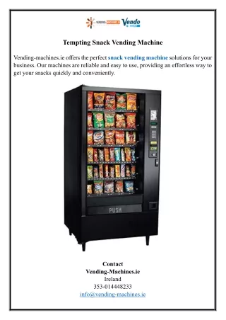 Tempting Snack Vending Machine