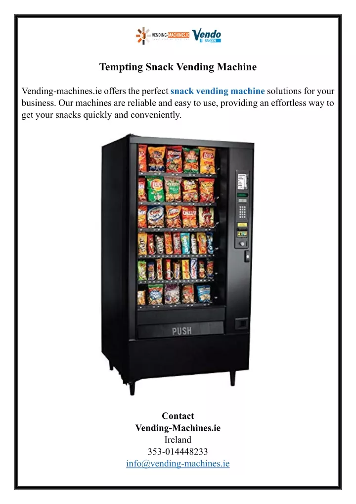 tempting snack vending machine vending machines