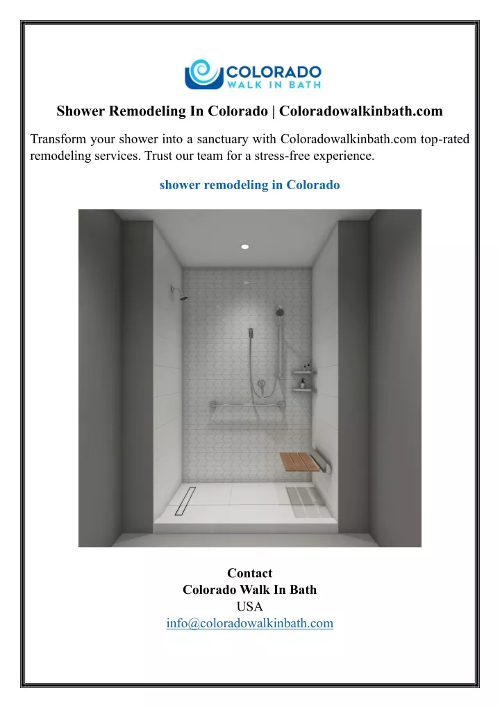 shower remodeling in colorado coloradowalkinbath