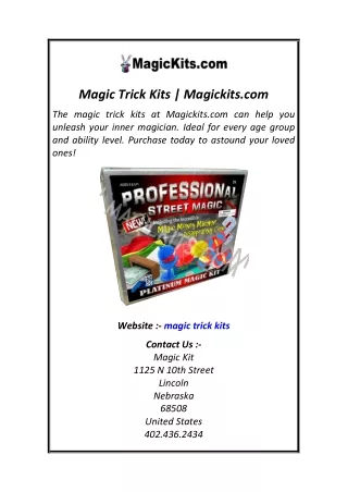 magic trick kits magickits com