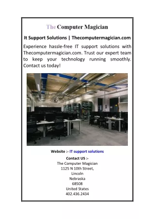 It Support Solutions  Thecomputermagician.com