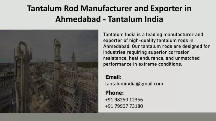 tantalum rod manufacturer and exporter