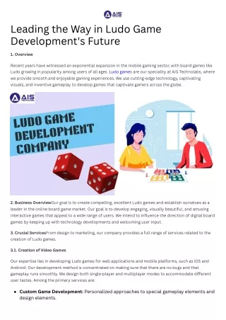 leading the way in ludo game development s future