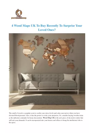 4 wood maps uk to buy recently to surprise your