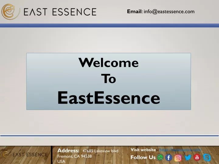 email info@eastessence com