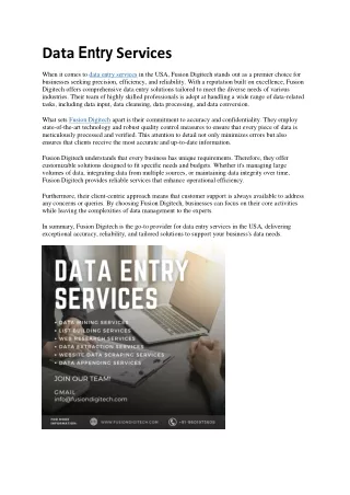 data entry services
