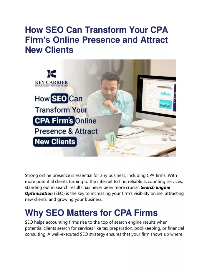 how seo can transform your cpa firm s online presence and attract new clients