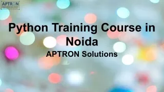 Python Training Course in Noida