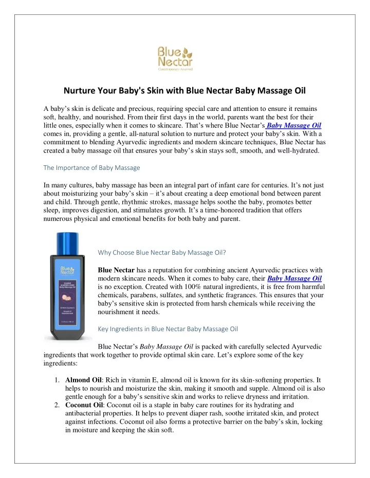 nurture your baby s skin with blue nectar baby