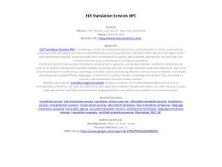 els translation services nyc