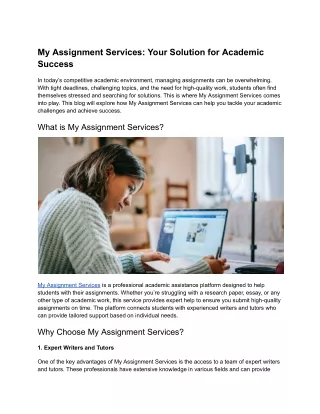 my assignment services your solution for academic