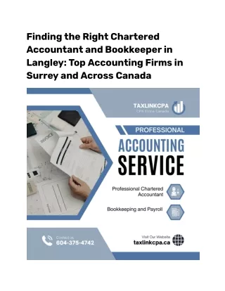 Finding the Right Chartered Accountant and Bookkeeper in Langley_ Top Accounting Firms in Surrey and Across Canada