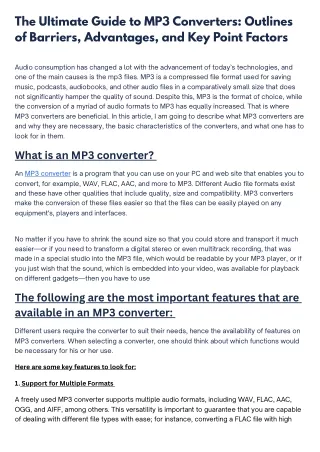 the ultimate guide to mp3 converters outlines