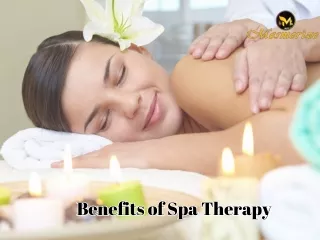 Benefits of Spa Therapy